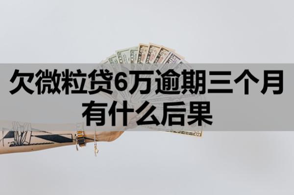 欠微粒贷6万逾期三个月有什么后果？没钱还怎么办？