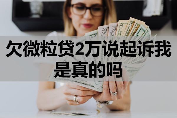 欠微粒贷2万说起诉我