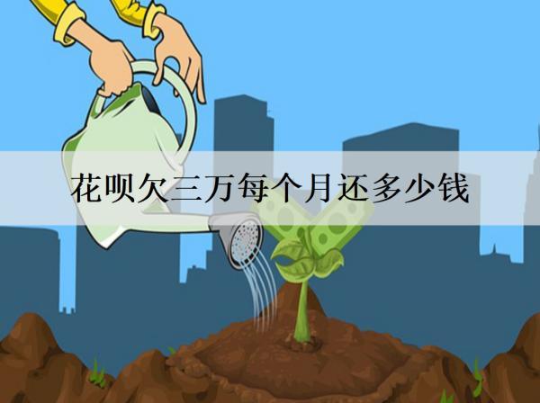 花呗欠三万每个月还多少钱？逾期不还坐牢吗？